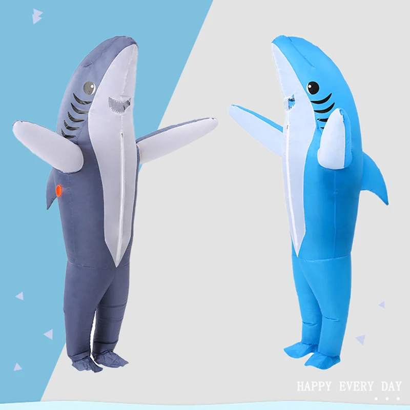 Standing Shark Inflatable Costume Cosplay for Women Men Adults Cartoon Anime Shark Costumes Beach Party Funny Dress Up Standing Shark Inflatable Costume Cosplay for Women Men Adults Cartoon Anime Shark Costumes Beach Party Funny Dress Up