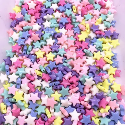 Star Beads Acrylic DIY Accessories (50 Pcs)
