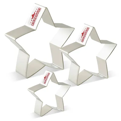Star Cookie Cutters Baking Tool Set (3Pcs) Star Cookie Cutters Baking Tool Set (3Pcs)