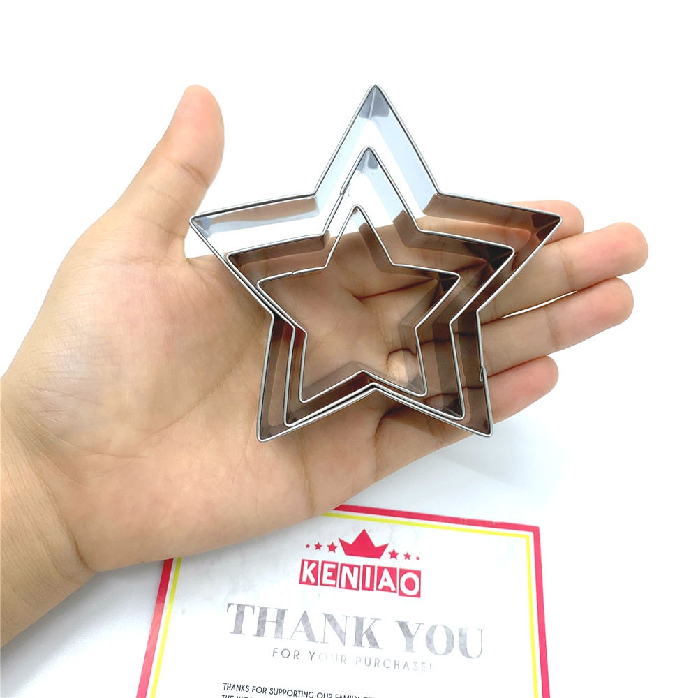 Star Cookie Cutters Baking Tool Set (3Pcs) Star Cookie Cutters Baking Tool Set (3Pcs)