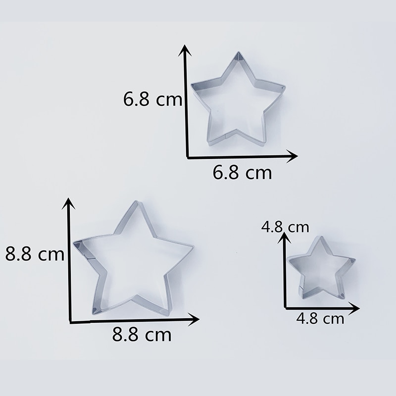 Star Cookie Cutters Baking Tool Set (3Pcs) Star Cookie Cutters Baking Tool Set (3Pcs)