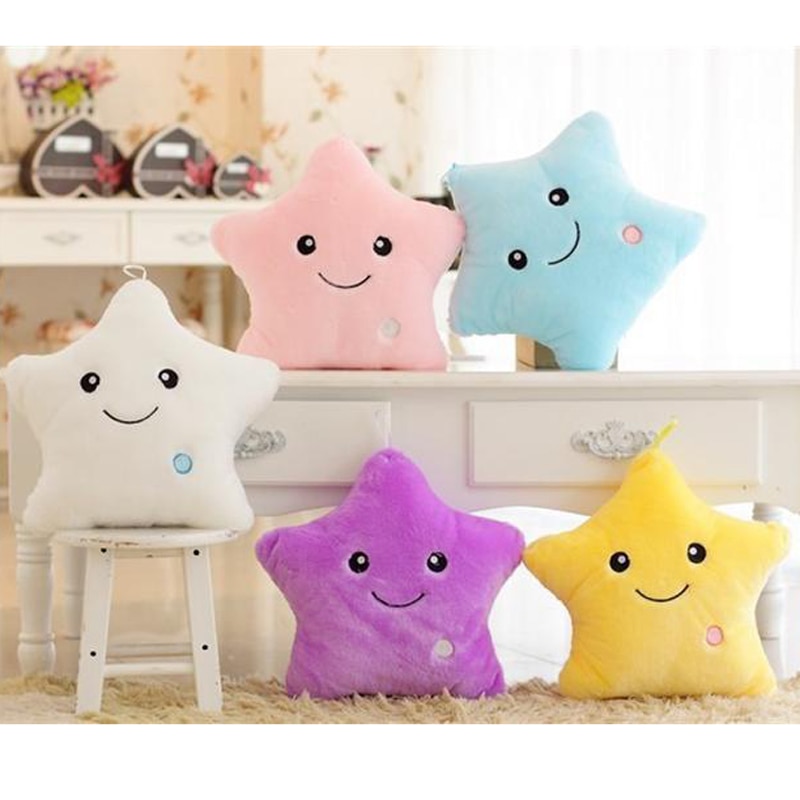 Star Pillow Cute Light Up Plush Pillow