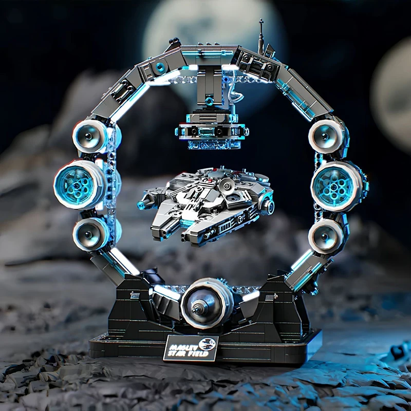 Star Plan Building Blocks Model Falcon Spaceship DIY Building Toys Sets Cool Room Ornament Christmas Gifts for Boys