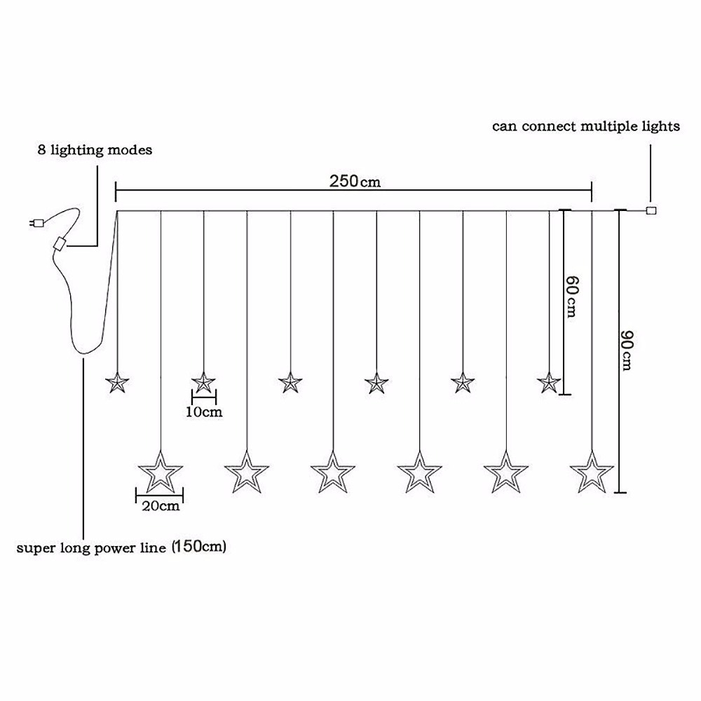 Star String Lights Decorative Material Star String Lights Decorative Material