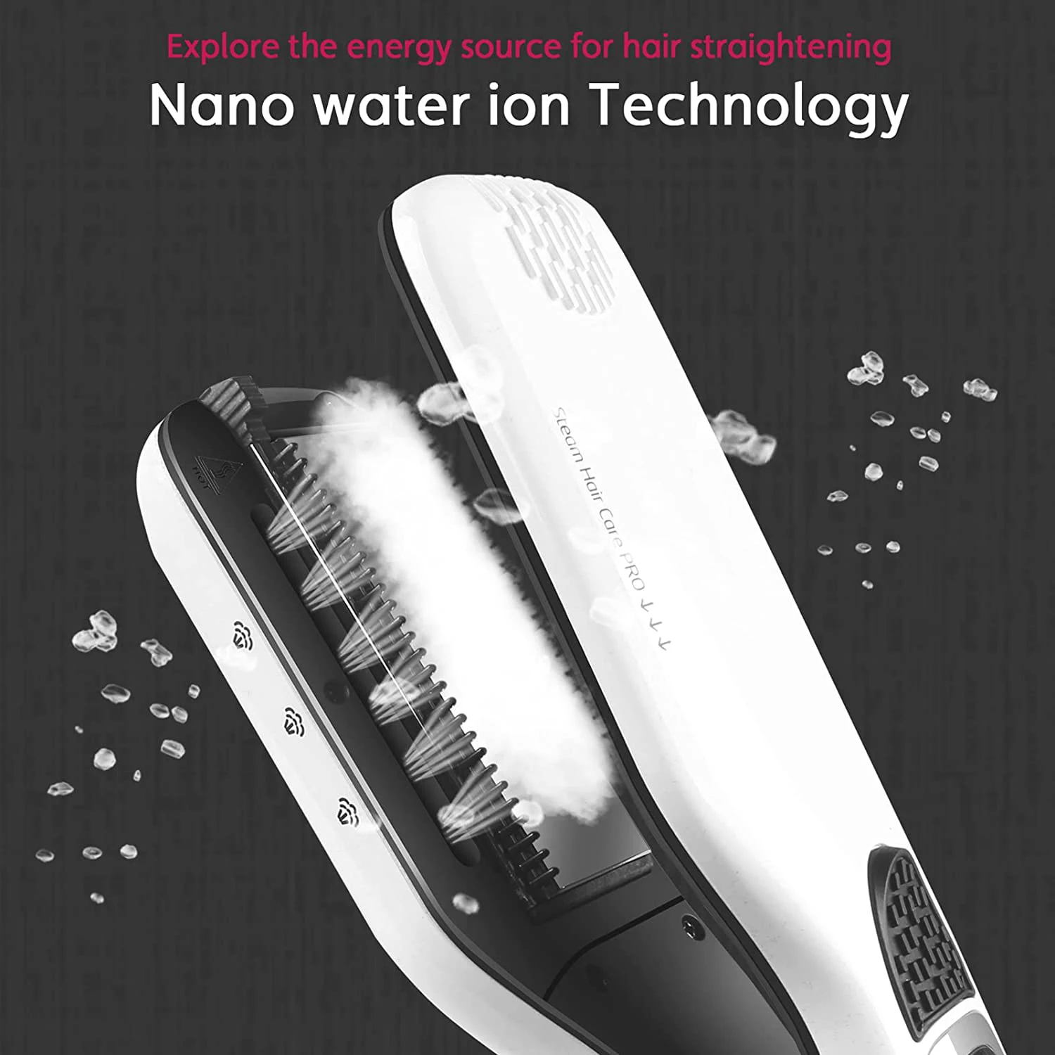 Steam Hair Straightener Brush Ceramic Flat Iron Professional Hair Straightening Iron Comb Electric Hair Crimper Heating Steam Hair Straightener Brush Ceramic Flat Iron Professional Hair Straightening Iron Comb Electric Hair Crimper Heating