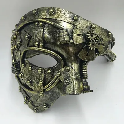 Steampunk Phantom Masquerade Cosplay Medieval Retro Mask Ball Half Face Men Punk Costume Halloween Party Costume Props Steampunk Phantom Masquerade Cosplay Medieval Retro Mask Ball Half Face Men Punk Costume Halloween Party Costume Props