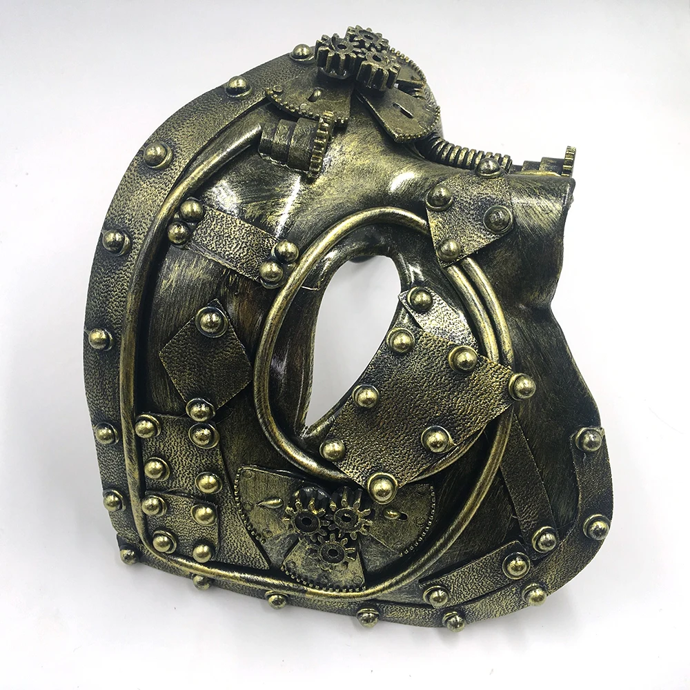 Steampunk Phantom Masquerade Cosplay Medieval Retro Mask Ball Half Face Men Punk Costume Halloween Party Costume Props Steampunk Phantom Masquerade Cosplay Medieval Retro Mask Ball Half Face Men Punk Costume Halloween Party Costume Props