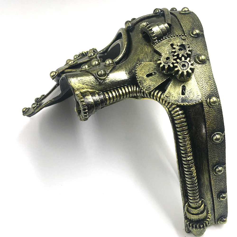 Steampunk Phantom Masquerade Cosplay Medieval Retro Mask Ball Half Face Men Punk Costume Halloween Party Costume Props Steampunk Phantom Masquerade Cosplay Medieval Retro Mask Ball Half Face Men Punk Costume Halloween Party Costume Props