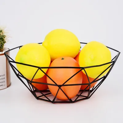 Steel Fruit Basket Geometric Design Steel Fruit Basket Geometric Design