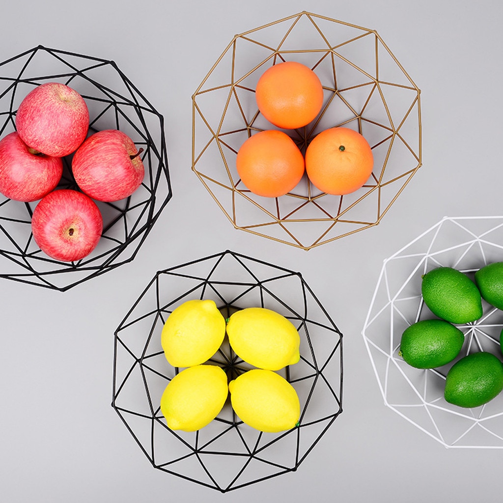 Steel Fruit Basket Geometric Design Steel Fruit Basket Geometric Design