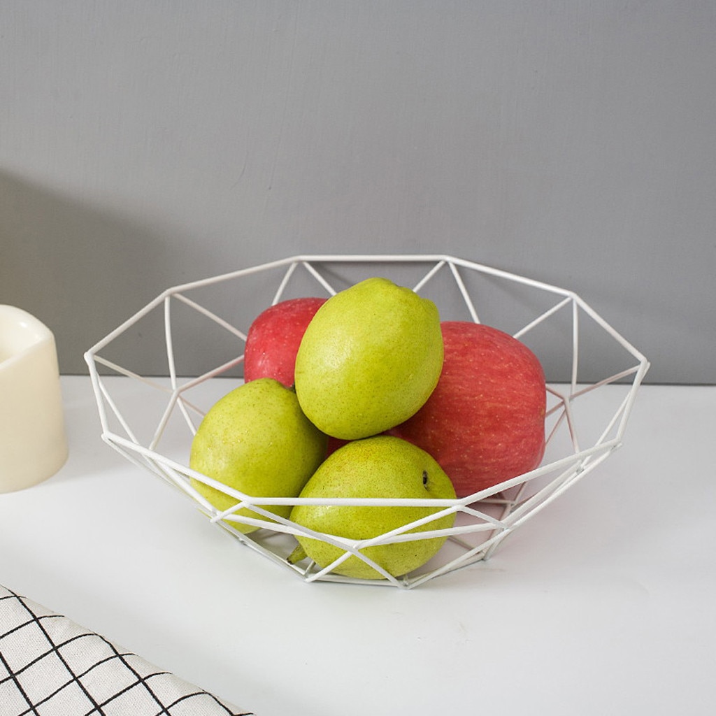 Steel Fruit Basket Geometric Design Steel Fruit Basket Geometric Design