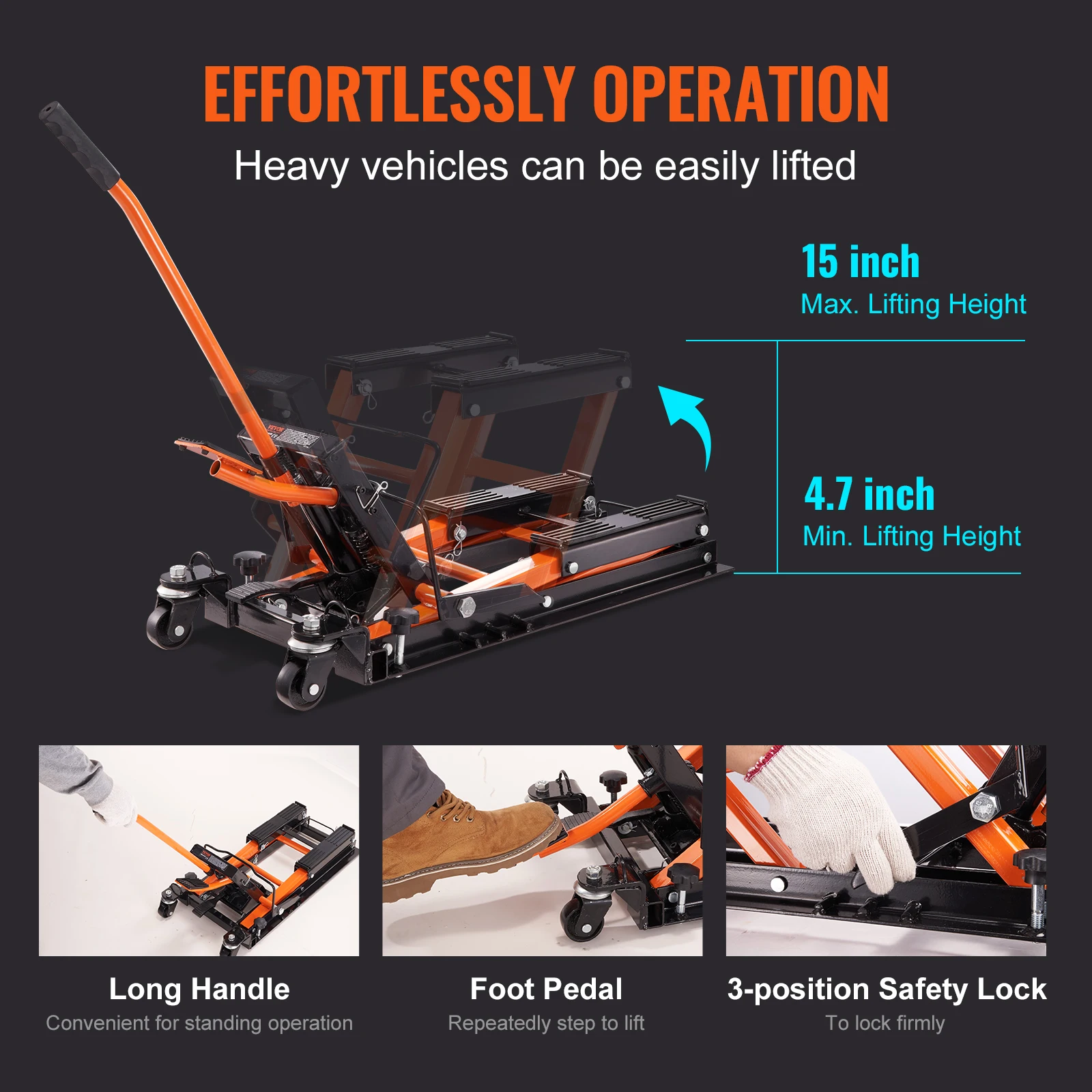Steel Hydraulic Motorcycle Jack Stand 1500LBS ATV Scissor Lift Jack 4.7″-15″ Scissor Lift Jack Stand for Motorcycle ATV Steel Hydraulic Motorcycle Jack Stand 1500LBS ATV Scissor Lift Jack 4.7″-15″ Scissor Lift Jack Stand for Motorcycle ATV