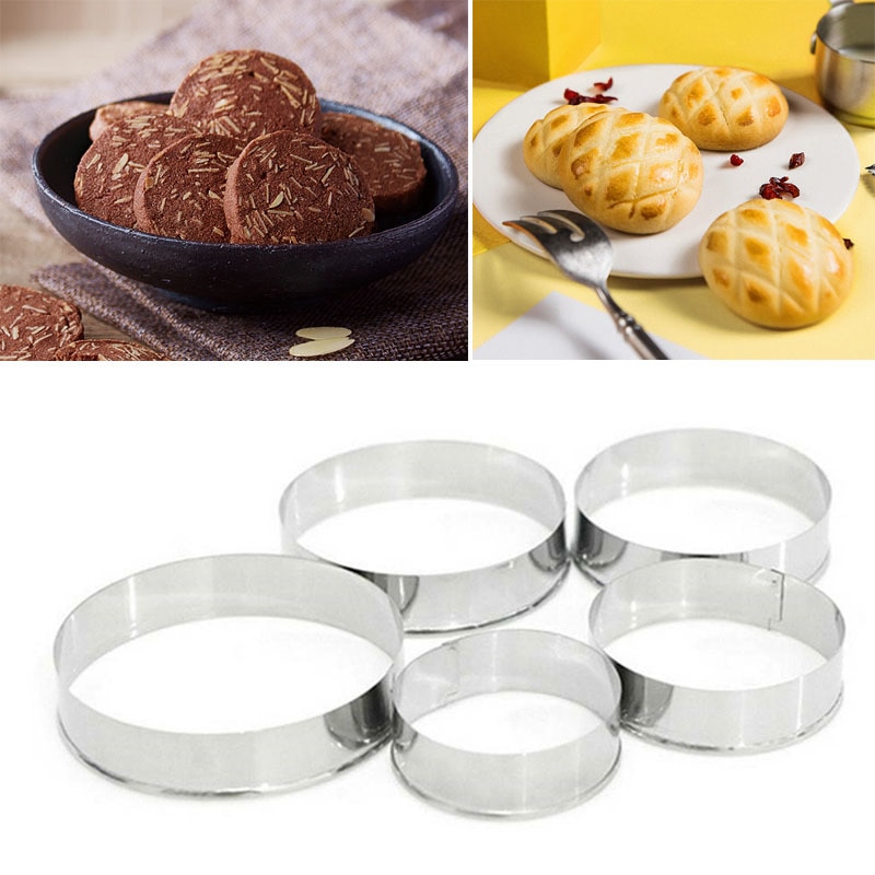 Steel Round Pastry Cutters (5pcs) Steel Round Pastry Cutters (5pcs)