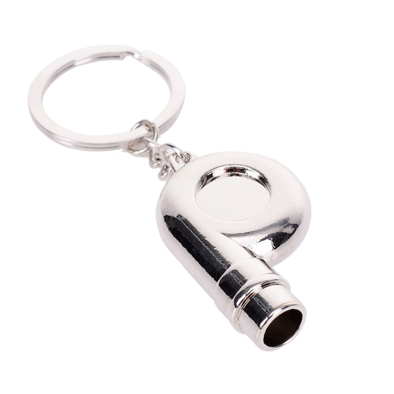 Steel Turbo Whistle Keychain