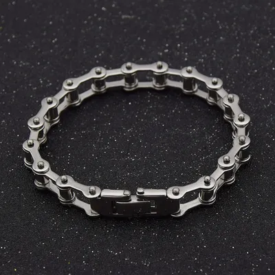 Steel Unisex Bike Chain Bracelet