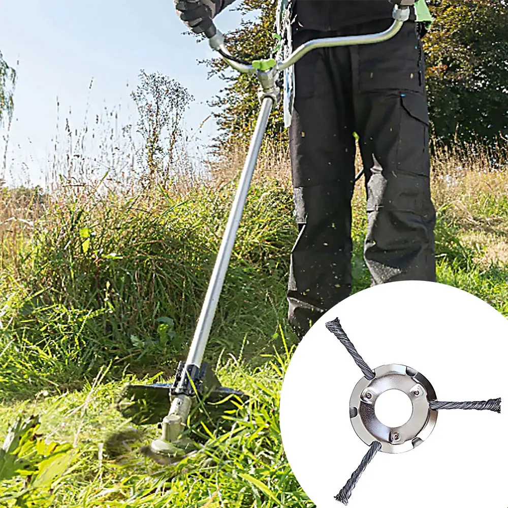 Steel Wire Grass Trimmer Head Universal Weed Brush Fit Electric Lawnmower Brush cutter Removal Moss Rust