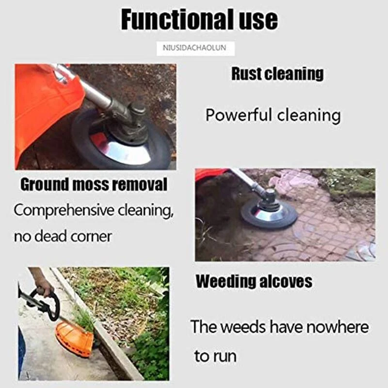 Steel Wire Wheel Garden Weed Brush Lawn Mower Grass Eater Trimmer Brush Cutter Tools Garden Grass Trimmer Head Weed