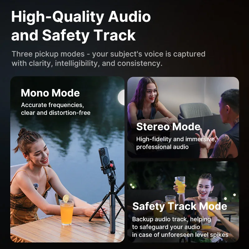 Stereo Microphone Dual Channel Wireless Lavalier Microphone System for DSLR Smartphone Interview Video Recording Stereo Microphone Dual Channel Wireless Lavalier Microphone System for DSLR Smartphone Interview Video Recording
