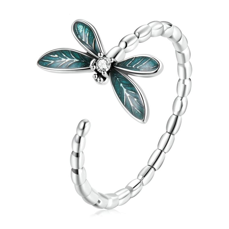 Sterling Silver Adjustable Dragonfly Ring