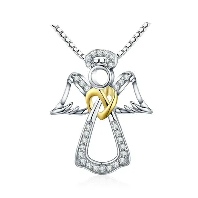 Sterling Silver Angel Pendant Necklace