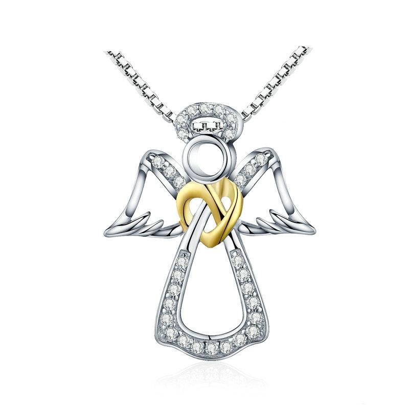 Sterling Silver Angel Pendant Necklace