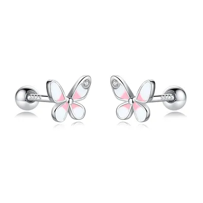 Sterling Silver Butterfly Earrings Studs Sterling Silver Butterfly Earrings Studs