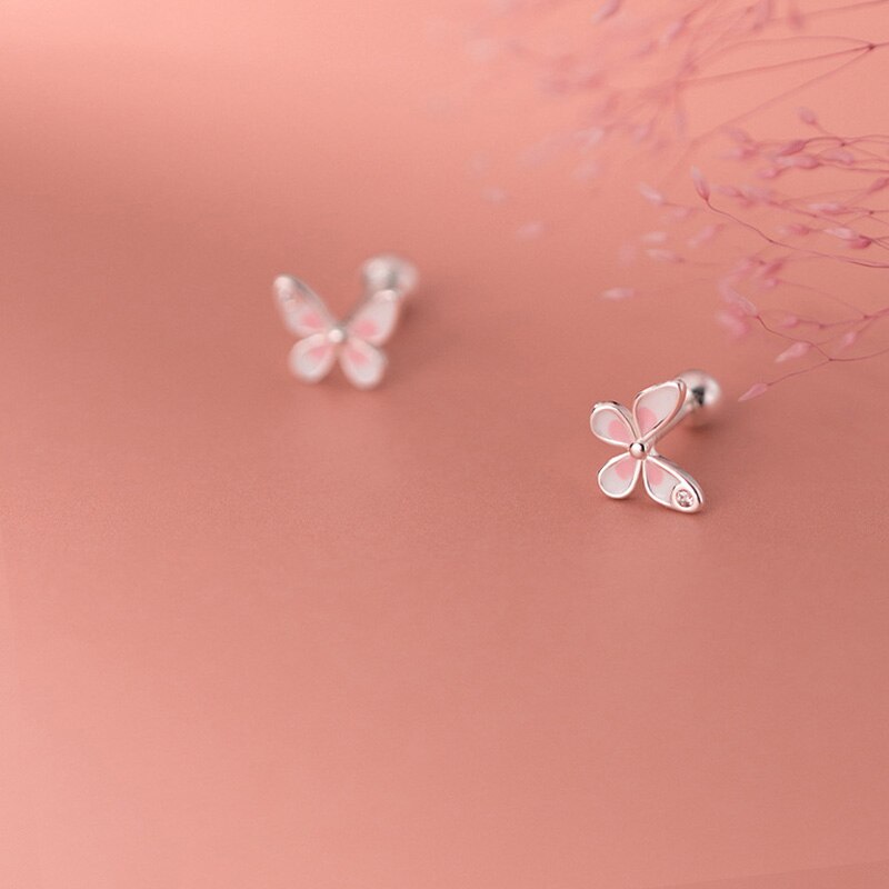 Sterling Silver Butterfly Earrings Studs Sterling Silver Butterfly Earrings Studs
