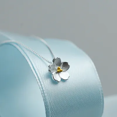 Sterling Silver Cherry Blossom Necklace Sterling Silver Cherry Blossom Necklace