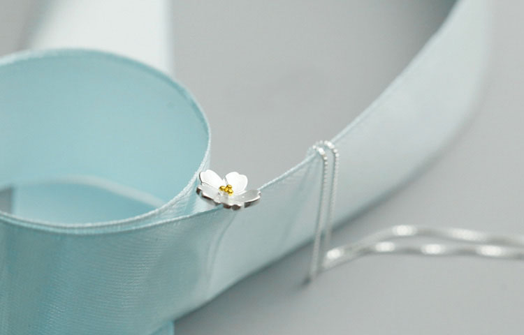Sterling Silver Cherry Blossom Necklace Sterling Silver Cherry Blossom Necklace
