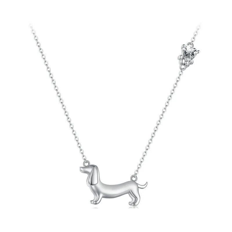 Sterling Silver Dachshund Necklace