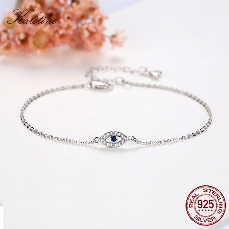 Sterling Silver Evil Eye Bracelet for Ladies