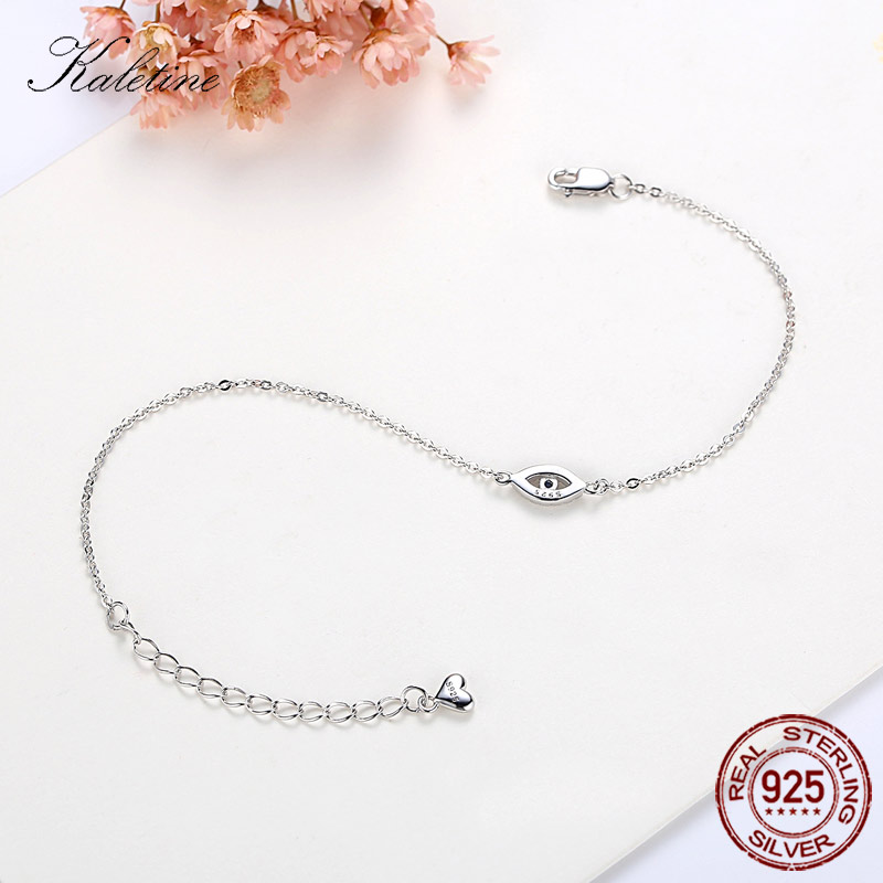 Sterling Silver Evil Eye Bracelet for Ladies