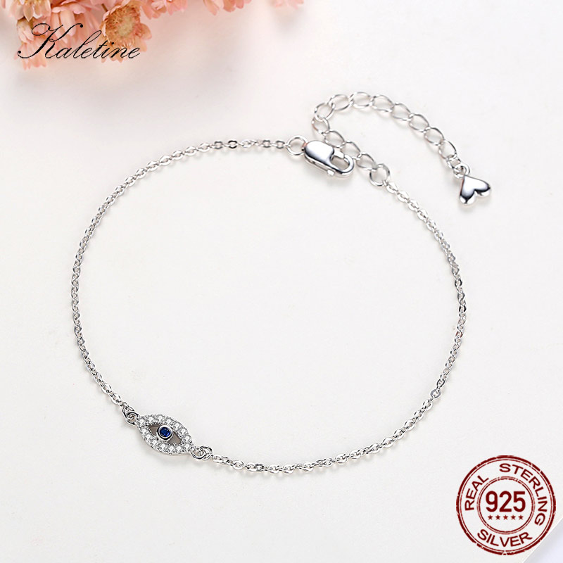 Sterling Silver Evil Eye Bracelet for Ladies