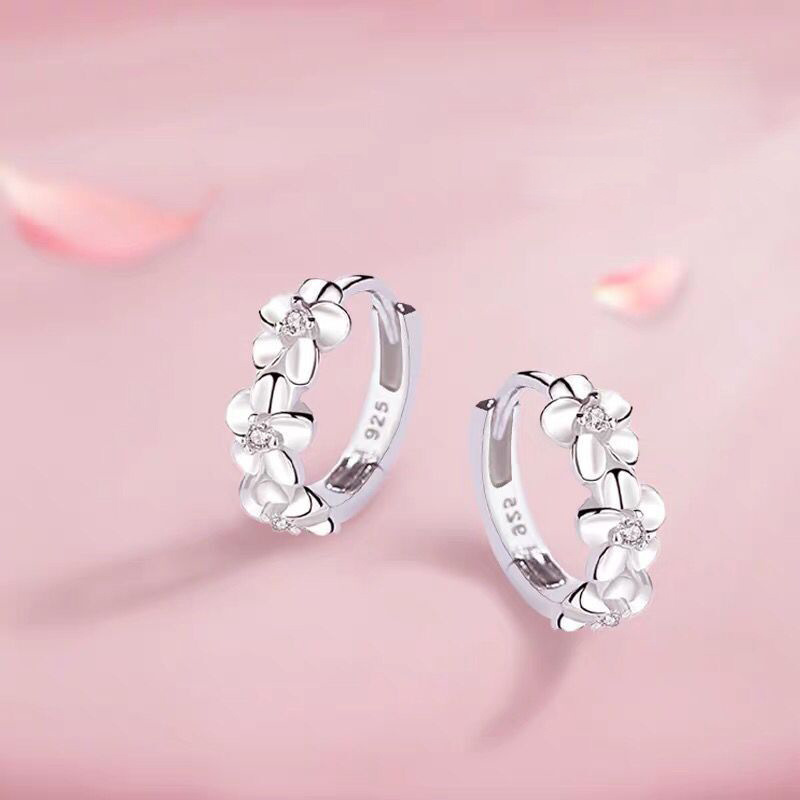 Sterling Silver Flower Earrings for Women Sterling Silver Flower Earrings for Women