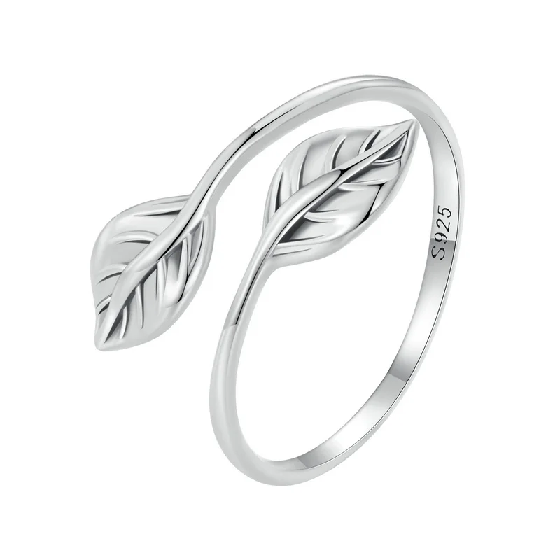 Sterling Silver Leaf Design Ring