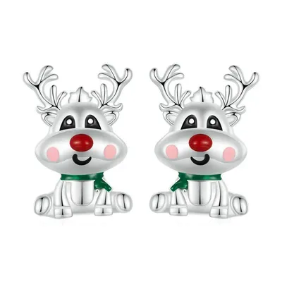 Sterling Silver Reindeer Earrings Sterling Silver Reindeer Earrings