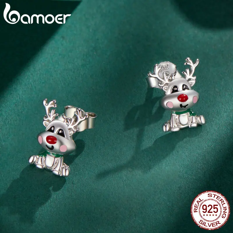 Sterling Silver Reindeer Earrings Sterling Silver Reindeer Earrings
