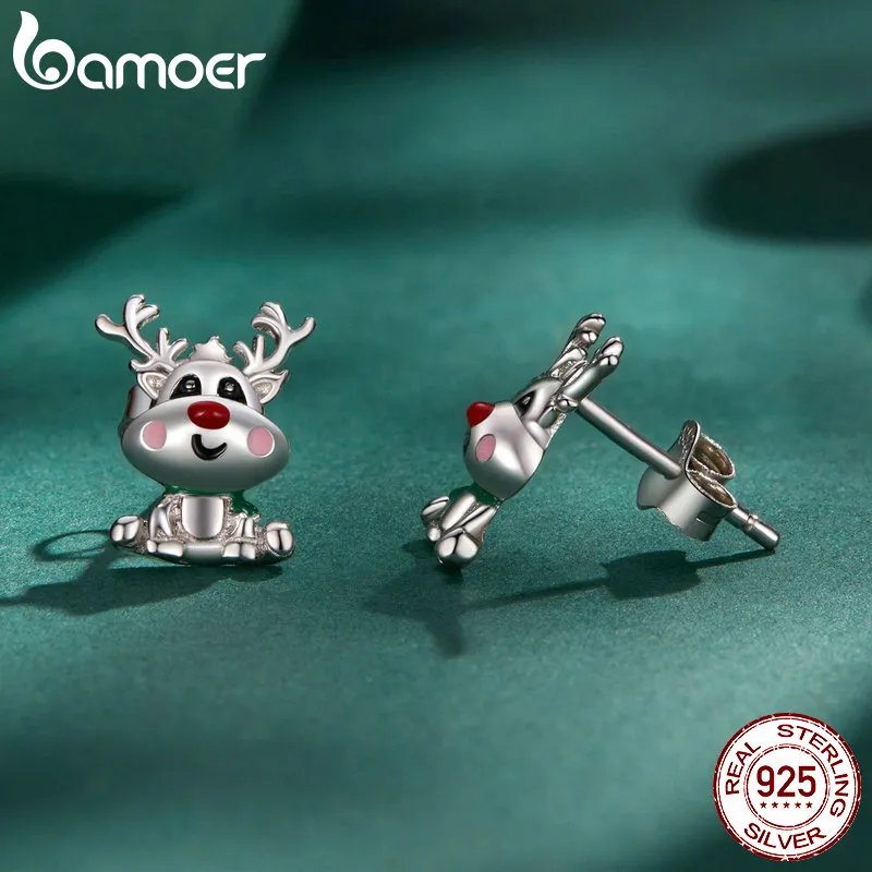 Sterling Silver Reindeer Earrings Sterling Silver Reindeer Earrings