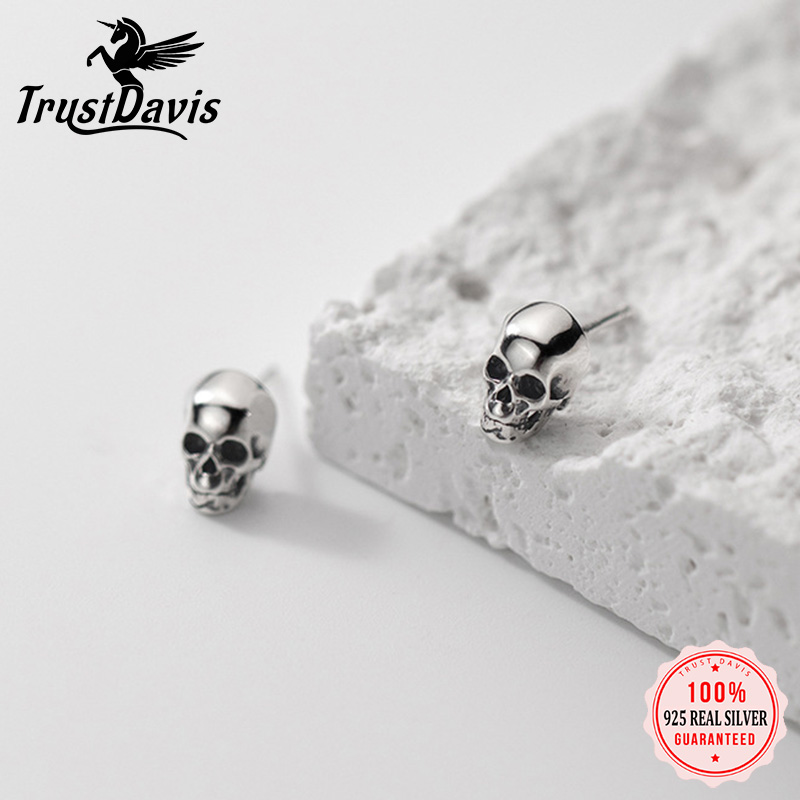 Sterling Silver Skull Stud Earrings Sterling Silver Skull Stud Earrings
