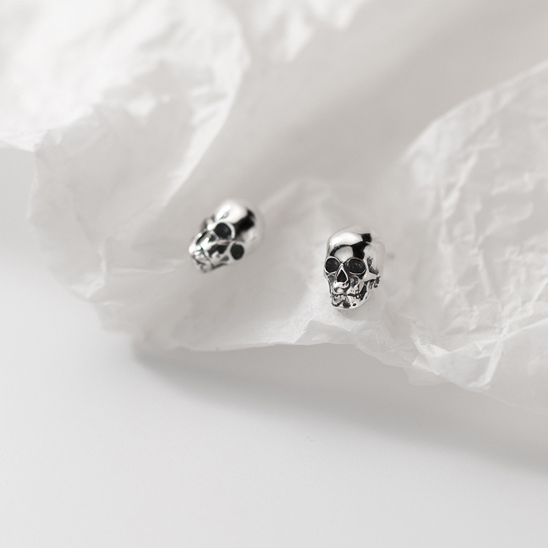 Sterling Silver Skull Stud Earrings Sterling Silver Skull Stud Earrings