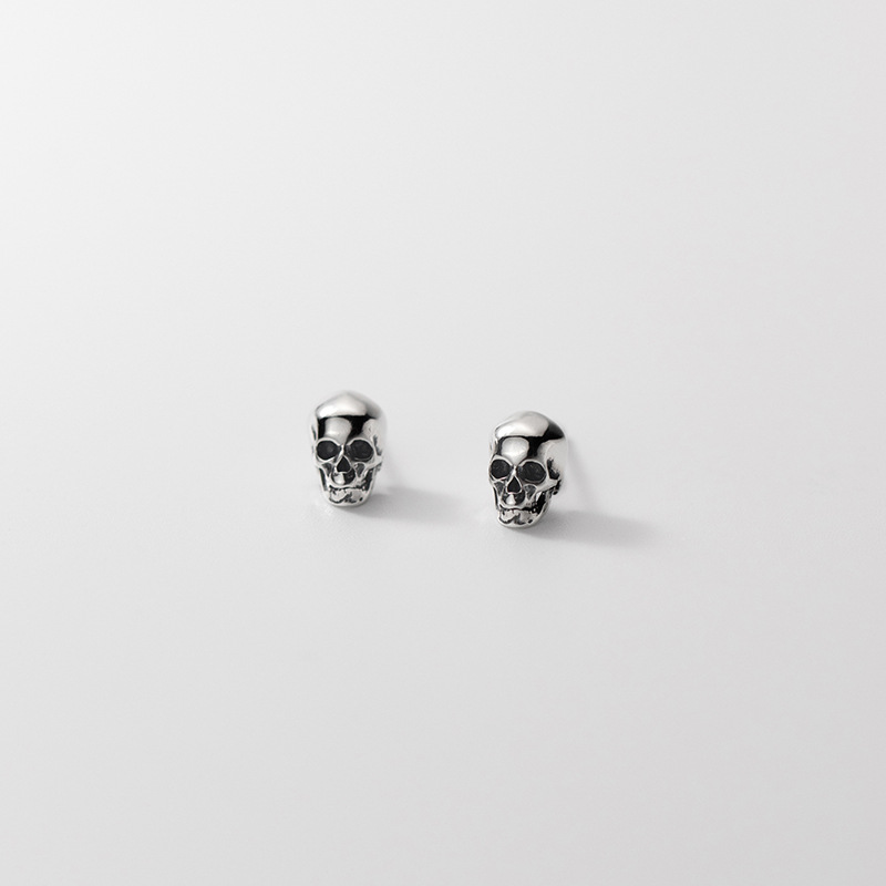 Sterling Silver Skull Stud Earrings Sterling Silver Skull Stud Earrings