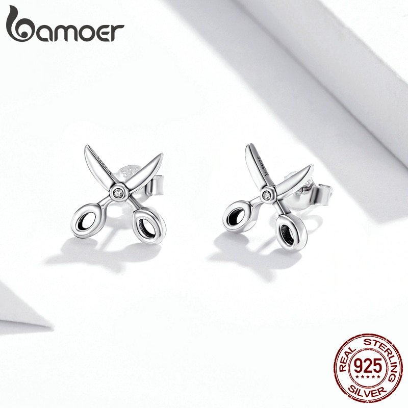 Sterling Silver Stud Scissor Earrings Sterling Silver Stud Scissor Earrings