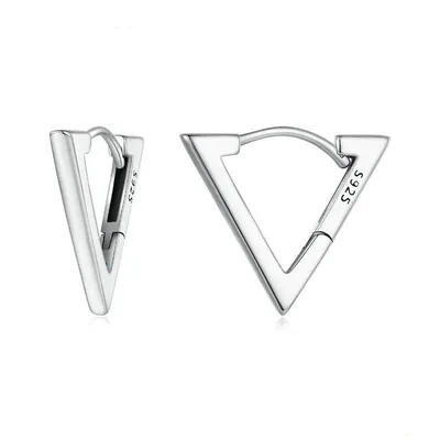 Sterling Silver Triangle Shaped Earrings Sterling Silver Triangle Shaped Earrings