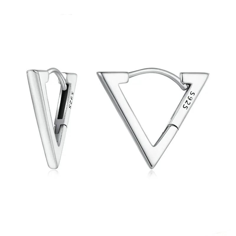 Sterling Silver Triangle Shaped Earrings Sterling Silver Triangle Shaped Earrings