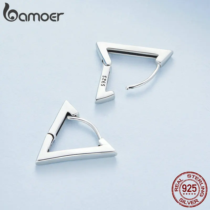 Sterling Silver Triangle Shaped Earrings Sterling Silver Triangle Shaped Earrings