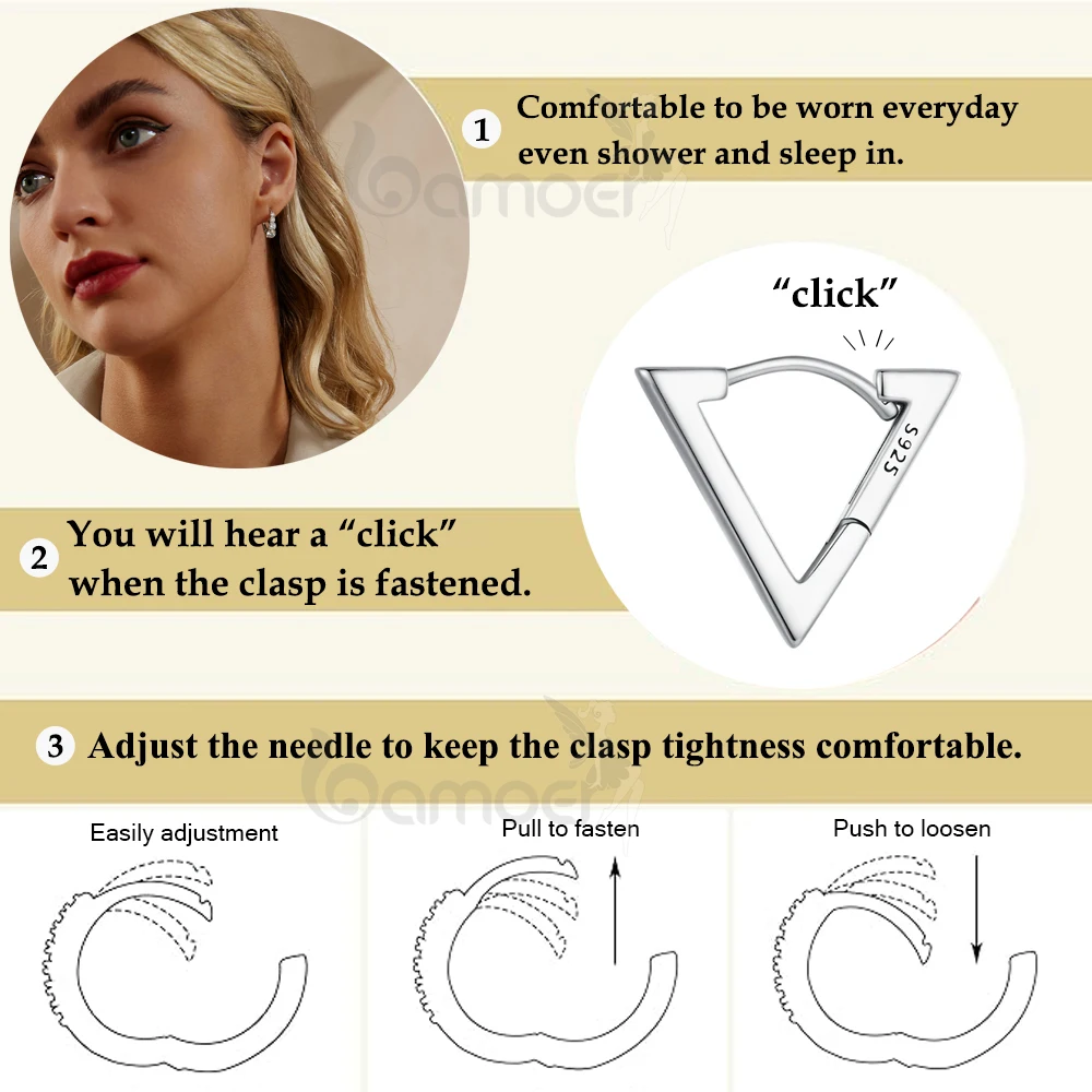 Sterling Silver Triangle Shaped Earrings Sterling Silver Triangle Shaped Earrings