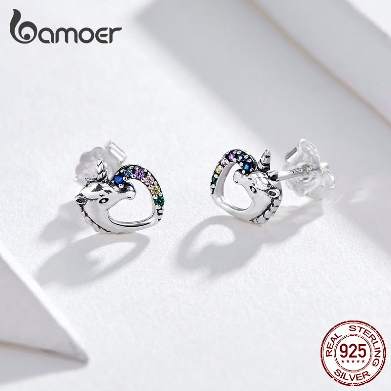 Sterling Silver Unicorn Stud Earrings Sterling Silver Unicorn Stud Earrings