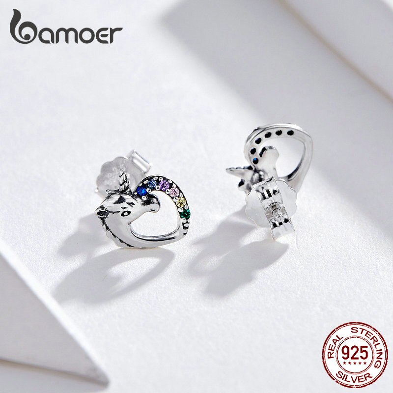 Sterling Silver Unicorn Stud Earrings Sterling Silver Unicorn Stud Earrings