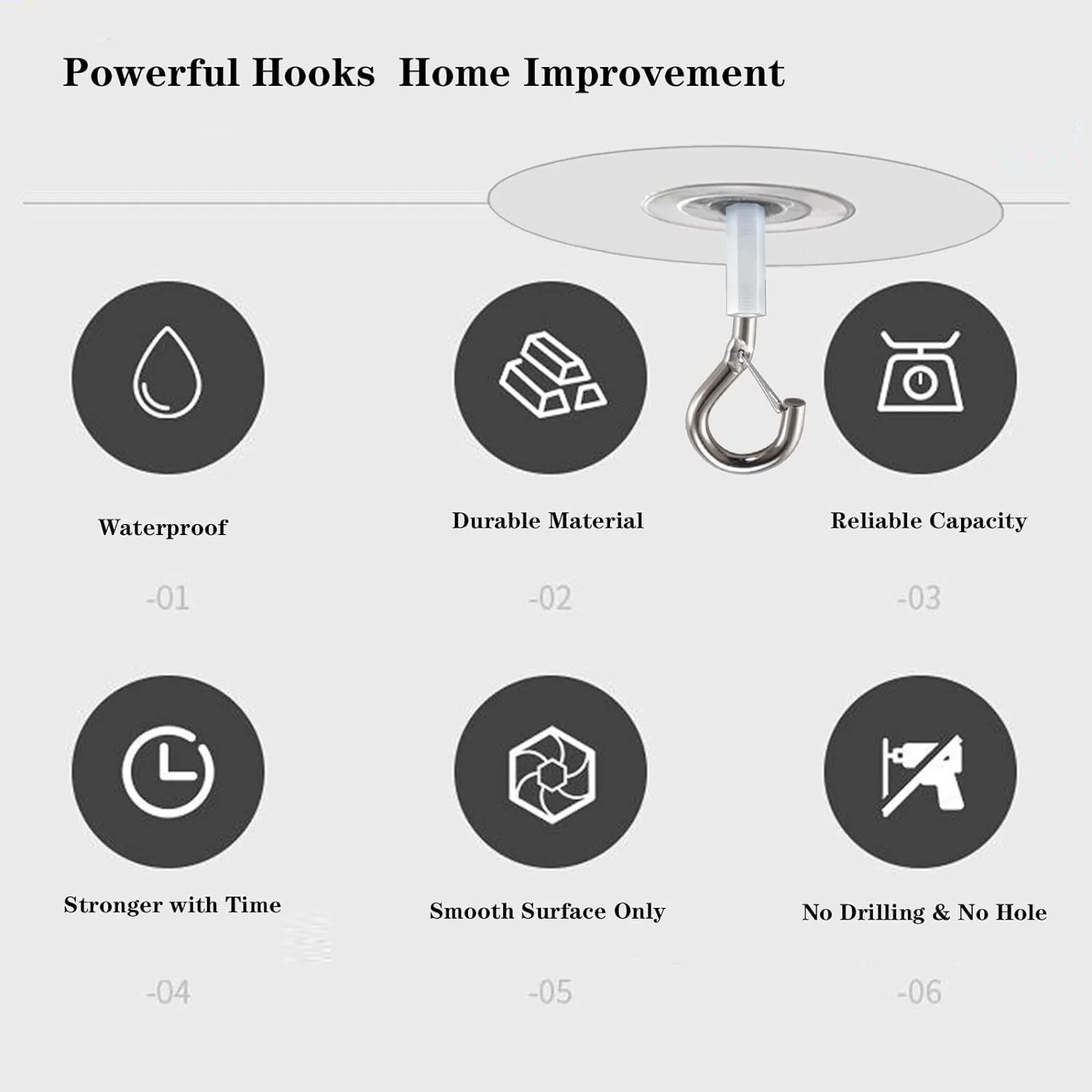 Stick Ceiling Hooks Heavy Duty Self-Adhesive Water Resistant Hooks for Ceiling Multifunctional Hooks for Balloons Wind Stick Ceiling Hooks Heavy Duty Self-Adhesive Water Resistant Hooks for Ceiling Multifunctional Hooks for Balloons Wind