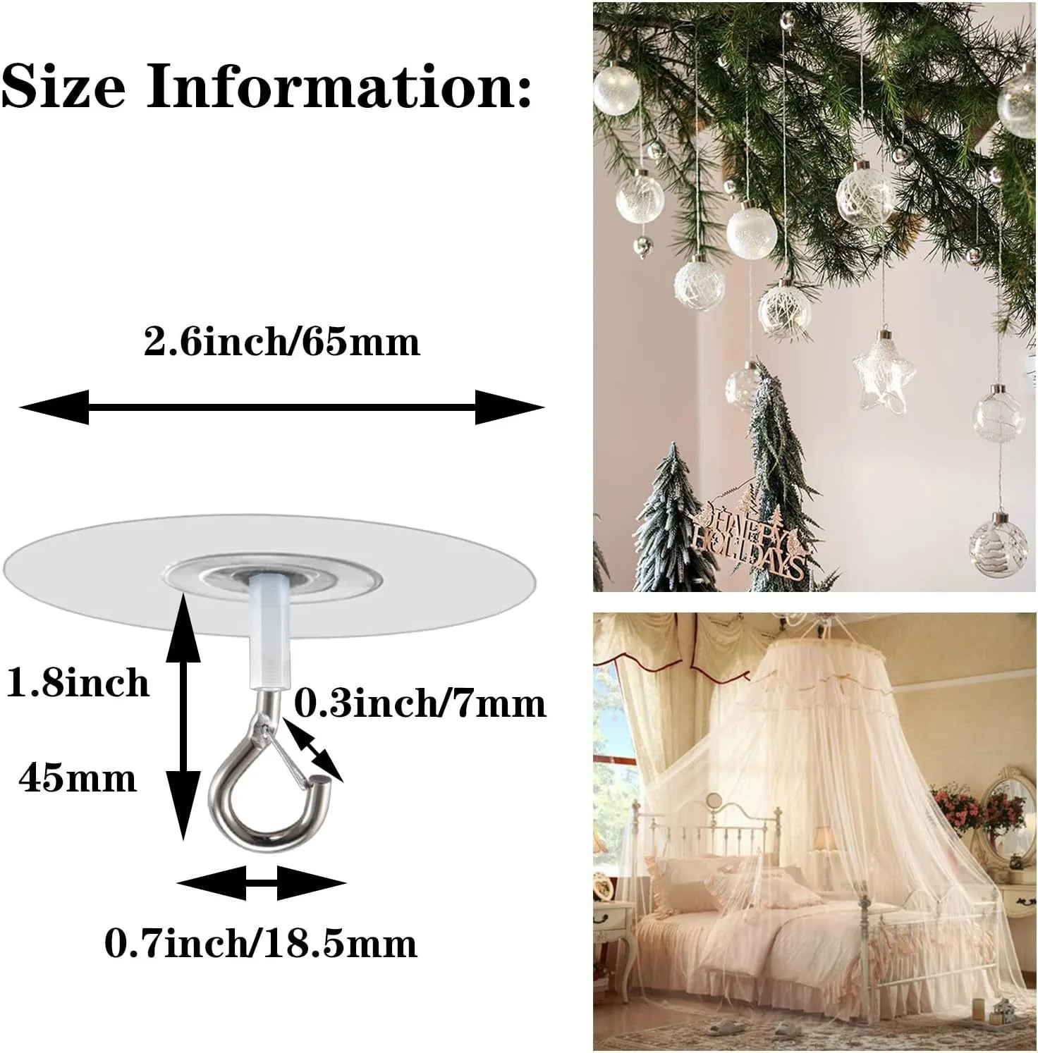 Stick Ceiling Hooks Heavy Duty Self-Adhesive Water Resistant Hooks for Ceiling Multifunctional Hooks for Balloons Wind Stick Ceiling Hooks Heavy Duty Self-Adhesive Water Resistant Hooks for Ceiling Multifunctional Hooks for Balloons Wind